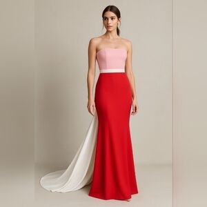 Lovers + Friends Strapless Long Gown Maxi Dress